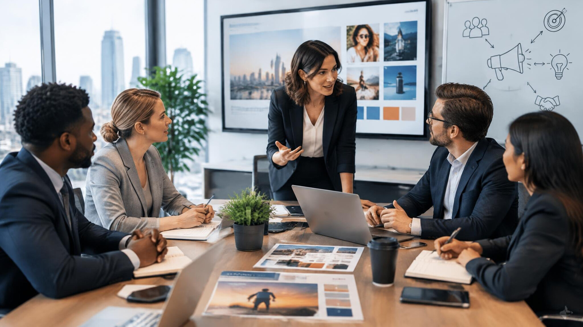 corporate executives in meeting