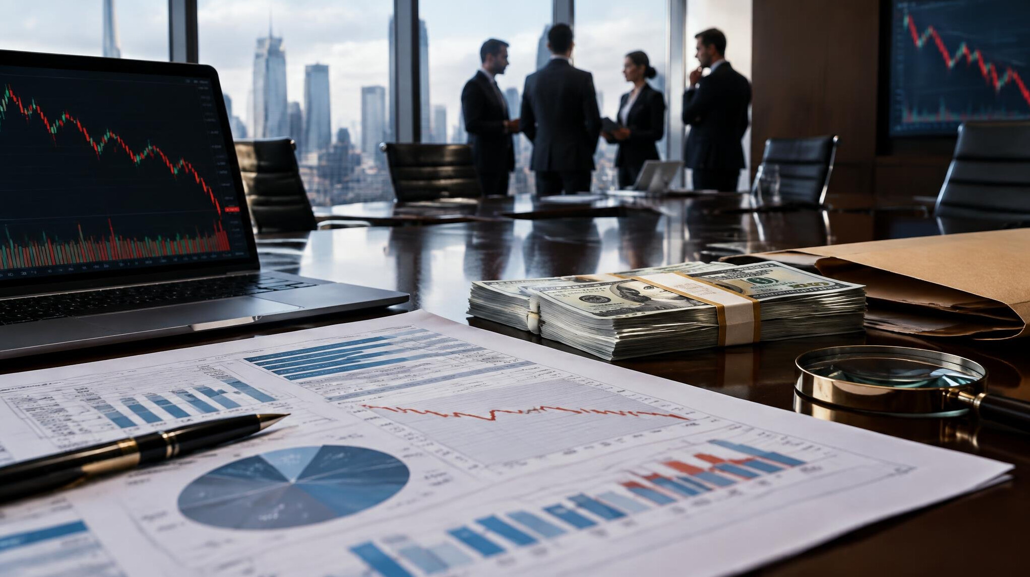 financial documents on desk