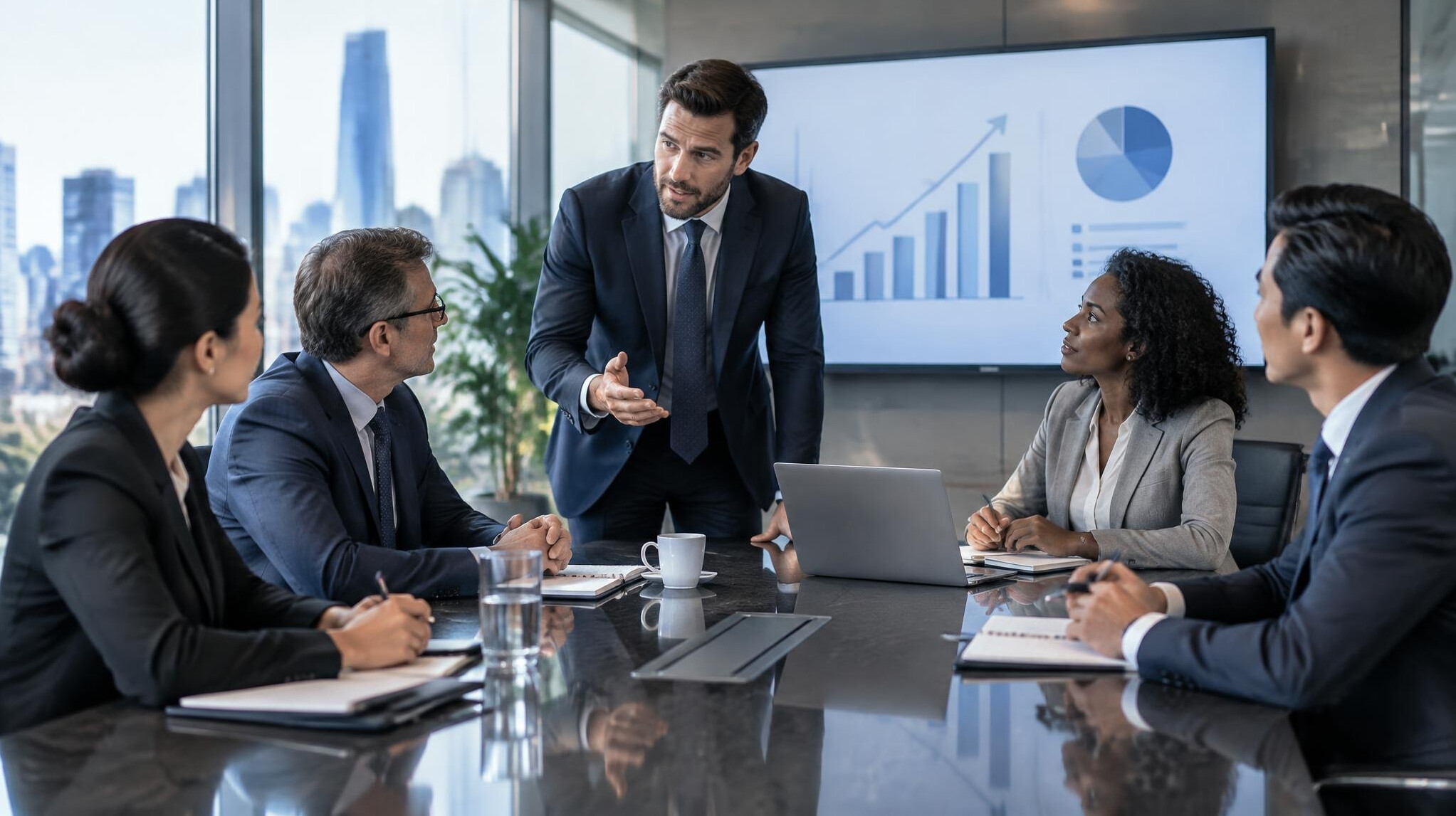 business professionals discussing strategy